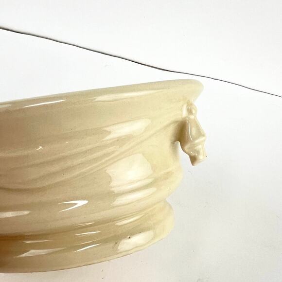 Vintage Neoclassical Cream Glazed Pottery Planter - Picture 4 of 7